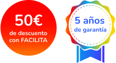 Icono garantía y descuento